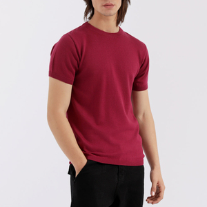 T-shirt à col montant pour homme, de haute qualité, épais, 100% coton, coupe classique, personnalisable - Product Image 1