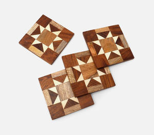 Posavasos duraderos con incrustaciones de madera y resina de ACACIA, alfombrillas para bebidas premium resistentes a los arañazos para compradores mayoristas y pedidos a granel - Product Image 5