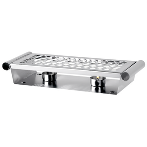 Calentador de Alimentos de Acero Inoxidable APS de 2 Quemadores, 34x13x6cm, Baño María Doble para Mantener Alimentos y Bebidas Calientes - Product Image 2
