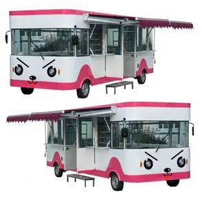 经典设计方型特许移动食品车拖车，带全厨房设备玻璃纤维拖车