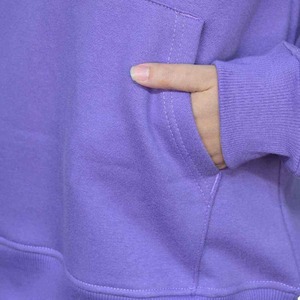 Zero Tariff RTS Mujer Essential Lavender Tech Fleece Blank Pullover Hoodie Mezcla de algodón Premium Acogedora Sudadera personalizable - Product Image 3