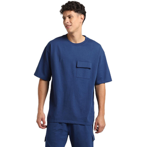 Ensemble short et t-shirt homme personnalisé avec logo OEM, respirant, séchage rapide, style décontracté urbain, couleur unie, manches courtes, grandes tailles - Product Image 4