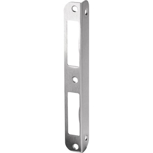S401 Steel Silver Angle Strike Plate B20xL190mm Round Depth 20mm DIN Left/Right BKS for Blinds <b>Shades</b> & Shutters - Product Image 1