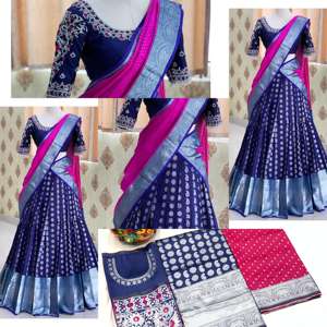 Lehengas de luxe en soie Bollywood Kanjivaram Zari avec chemisiers Festive & Party Wear pour l'été par Fashionharbour - Product Image 1