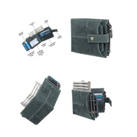 Cartera plegable hecha a mano de cuero genuino para hombre, calidad superior con grabado láser de bloqueo RFID Vintage, el mejor precio, suministro a granel