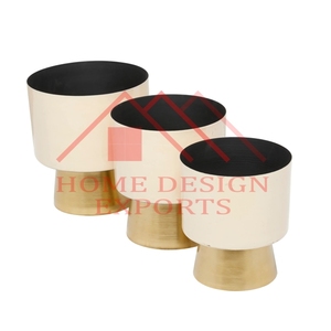 Último diseño, base de pedestal de Planteron de Metal de Color gris para el hogar y el Hotel decorativo, macetas modernas de último diseño - Product Image 5