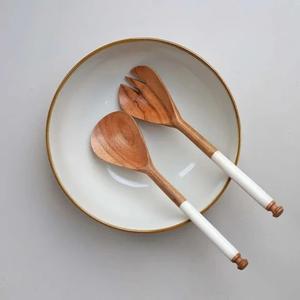 <b>Wood</b> Hand Carved Spoon with Acacia <b>Wood</b> Resin Handle Waterproof for Coffee & home decoration use - Product Image 2