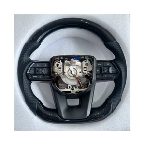 Volant de voiture en cuir noir brillant pour Toyota Hilux Revo <span class=keywords><strong>LC</strong></span> 70 79 LC300 Land Cruiser Fortuner 2017-2021 - Product Image 1