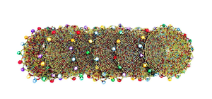 Posavasos con cuentas Escritorios de oficina en casa y espacios de trabajo Posavasos bohemios con cuentas con detalles de macramé Con cuentas para fiestas navideñas - Product Image 2