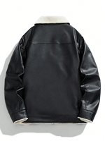 Veste de motard vintage en cuir de vachette imperméable pour homme, col montant, idéale pour l'hiver et les activités de plein air – Vente en gros