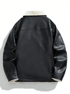 Wholesale <b>Men's</b> <b>Jackets</b> <b>Winter</b> Motorcycle Outdoor <b>Waterproof</b> Biker Wind Blank Breaker Vintage pu Leather <b>Jacket</b> - Product Image 2
