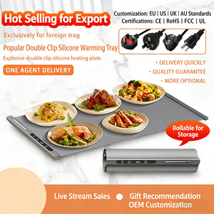 Hot Selling Portable Electric Stove Temperature Control Eco-Friendly Heat Resistant Warm Food Tray <b>Silicone</b> Heating Pad - Product Image 2