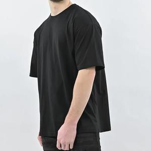 Camiseta de Hombre 100% Algodón, Estilo Holgado, Lavado Ácido, Hombros Caídos, Lisa, Estilo Urbano, Gruesa, Antiarrugas - Product Image 3