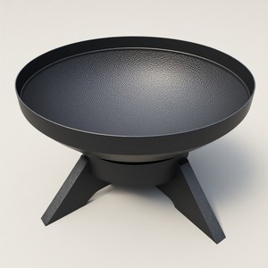 Brasero moderne en métal coulé lourd avec finition thermolaquée pour le chauffage extérieur, la cuisson, la décoration de jardin - Product Image 5