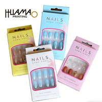 Boîtes d'emballage personnalisées en gros pour faux ongles, boîtes de présentation en papier pour ongles, boîtes cadeaux réutilisables pour faux ongles