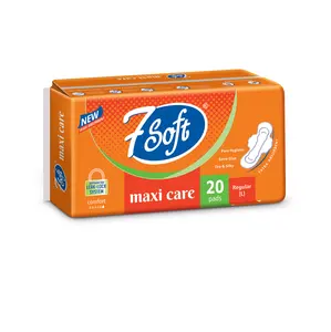 Indian Exporter 7 Soft Maxi Care L Size Sanitary Pad with 20Pcs for Girl Sanitary Napkins Available at Export