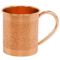 Fabrication parfaite verres tasses en métal 100% tasses en cuivre pur Design traditionnel fini revêtement de laque protégé sûr pour les aliments