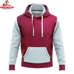 Vente à chaud de haute qualité poids lourd logo personnalisé 100% coton couleur unie vierge polaire sweats à capuche surdimensionnés - Product Image 3