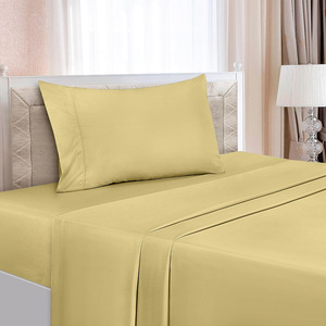 Draps de lit d'hôtel sur mesure de qualité supérieure, 100 % coton et polycoton, style uni, ensemble de literie de luxe personnalisé - Product Image 2