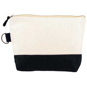 Sac de toilette et de maquillage pliable en cuir noir imperméable US Bags, pochette d'accessoires standard - Product Image 4