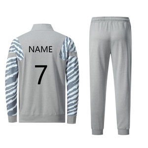 Conjuntos transpirables personalizados al por mayor, conjunto de chándal tejido para correr, conjunto de ropa deportiva de manga larga y secado rápido para hombre - Product Image 4