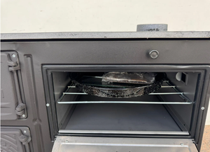 Estufa de Leña Independiente de Hierro Fundido Negro con Horno, Calentador Ecológico Compacto para Sala de Estar, Estufa Rústica - Product Image 4