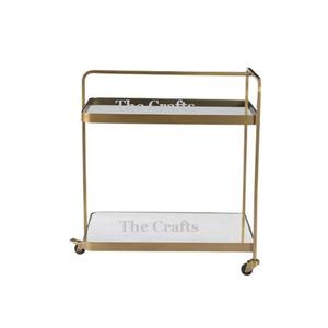 Rectangular Shape Serving Cart <b>Trolley</b> With Three Tiers Finest Quality Iron And Wooden Serving <b>Trolley</b> In Bulk - Product Image 3