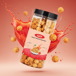 Makhana de Tomate Picante, Caja de 80g, Bajo en Grasa, Nueces Tostadas Picantes, Bocadillo Indio Saludable y Crujiente, Listo para Comer - Product Image 3
