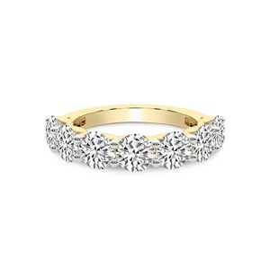 Anillo Esencial de Siete Piedras con Diamantes Cultivados en Laboratorio de 1.00 Ct Tw, Oro Sólido de 14K, Color FG, Claridad VS, 7 Diamantes, Brillo Diario - Product Image 2