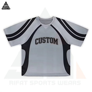 Maillot de football rétro imprimé personnalisé unisexe de haute qualité, coupe courte oversize, style streetwear, respirant, idéal pour l'été, OEM - Product Image 3