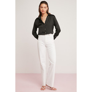 Chemise sans poches en tissu satiné pour femme ETHIQUET Yvonne, coupe classique - Product Image 6
