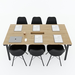 Aconcept HBAC047 Minimalist <b>Office</b> Furniture 180x90cm Plywood Wood with Melamin Finish Iron Legs Bn Hp - Product Image 3