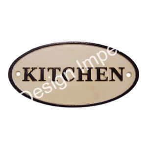 Oval Shape Kitchen Plaque Door & Wall Mount <b>Metal</b> Signs Decorative General Wall Sign <b>Metal</b> Tin Plate <b>Other</b> Decoration <b>Product</b> - Product Image 1
