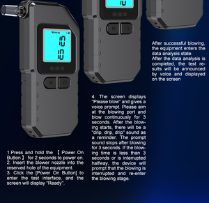 Draagbare Blaastest Met Led-Verlichting-Compacte Dui-Tester Voor Persoonlijk En Autogebruik - Product Image 3