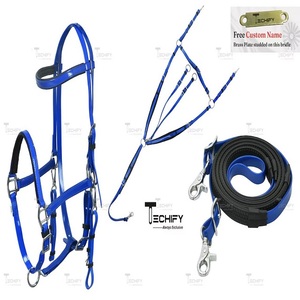 Ensemble d'endurance de bride blanche Plaque de poitrine pour rênes de bride de licou de cheval avec ensemble de plaque de poitrine Tack équestre - Product Image 1