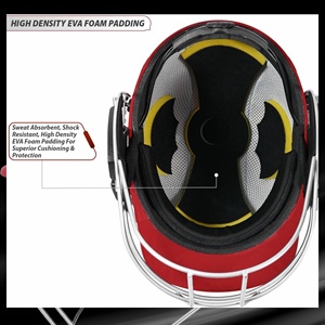 Cascos profesionales calientes Casco de cricket de parrilla de acero ajustable personalizado Equipo de protección ligero duradero sólido para jugadores - Product Image 5