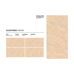 Dernière collection de carreaux de sol et de mur en porcelaine brillante au design moderne Texture solide 8.5mm d'épaisseur pour un usage intérieur - Product Image 6