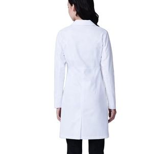 Blouse de laboratoire de gommage médical en denim élégant complétant votre tenue de soins de santé avec un design de fonctionnalité pratique - Product Image 4