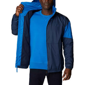 Chaquetas de lluvia ecológicas transpirables impermeables de estilo callejero para hombres, tela de lona de diseño personalizado razonable - Product Image 4