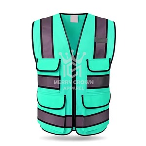 Chalecos de seguridad multifunción con logotipo personalizado al por mayor, transpirables, de alta calidad, éxito de ventas, material de poliéster Antiestático de varios tamaños - Product Image 1