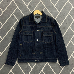 OEM pour veste coupe-vent en toile de tissu japonais selvedge pour homme, décontractée, moto, col montant, logo frontal - Product Image 1