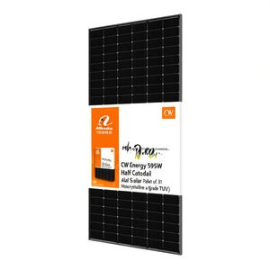Panneau solaire bifacial CW Energy 595W à cellules coupées en deux, palette de 31 monocristallins de qualité A TUV - Product Image 2