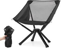 Chaise de camping pliante moderne, légère et portable, avec structure compacte en acier inoxydable, montage facile, supporte 250 lb, pour adultes, voyages en plein air