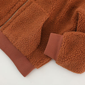 Abrigo de mujer de invierno de Color marrón bordado personalizado, abrigo cálido de lana con capucha, chaqueta de lana para exteriores - Product Image 3