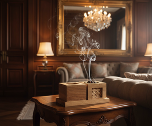 Quemador de Incienso de Alta Calidad, Quemador de Bakhoor con Aspecto Elegante, Quemador Decorativo Premium con Aspecto de Resina y Madera, Hecho a Mano - Product Image 2