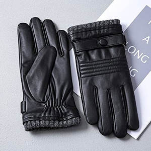 Gants à écran tactile en cuir véritable de haute qualité respirant écologique toutes saisons à vendre - Product Image 3