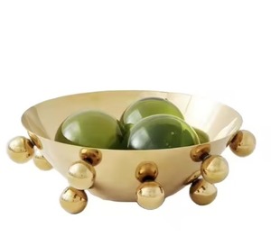 Salad Serving <b>Bowl</b> High Quality Stainless <b>Steel</b> <b>Bowl</b> With Floral Accent Luxury Home Decor Table Top Event Occasions - Product Image 6