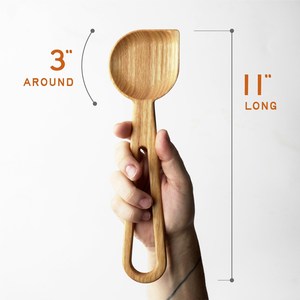 Ensemble de couverts en bois traditionnels et durables, ustensiles naturels faits à la main pour une restauration culturelle bio, jetables et réutilisables - Product Image 5