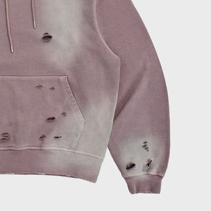 Sweats à capuche d'hiver pour hommes 100% coton Streetwear à fermeture éclair brodés pour un nouveau design Top Seller Faible MOQ Vente en gros Sunfaded - Product Image 4