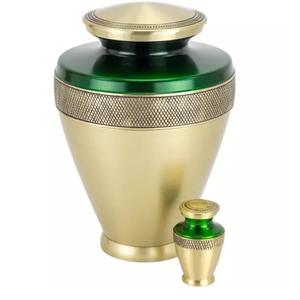 Urnas de cremación para adultos de Metal de latón de estilo americano clásico para cenizas humanas, ataúdes funerarios con descuento al por mayor para uso en exteriores, India - Product Image 1